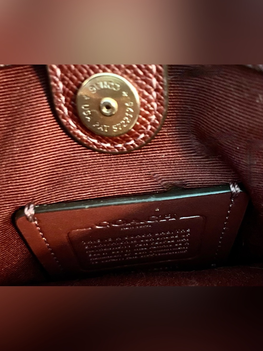 Coach Burgundy Leather Satchel - Picture 2 of 5